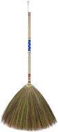 🧹 sn skennova asian broom for cleaning floor - handheld household broom for outdoor and indoor: house broom - hardwood sweeper with enhanced brush power and efficient circle cleaning (thai pattern 2, blue 2) logo