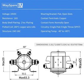 img 3 attached to 🔌 MaySpare 24V Continuous Duty Solenoid Relay 24063 - Ideal for Golf Carts, Winch, Marine - Heavy Duty SPST Solenoid with In Rush Capabilities