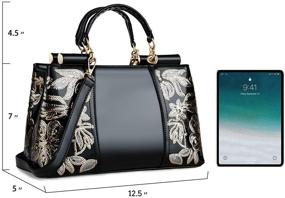 img 2 attached to Nevenka Patent Leather Top-Handle Handbags for Women - Fashionable Handbags & Wallets