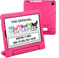 🧸 cooper dynamo rugged kids case for ipad pro 11 2020/2018 - protective foam cover, stand, handle, pencil charge slot - pink logo