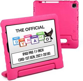 img 4 attached to 🧸 Cooper Dynamo Rugged Kids Case for iPad Pro 11 2020/2018 - Protective Foam Cover, Stand, Handle, Pencil Charge Slot - Pink