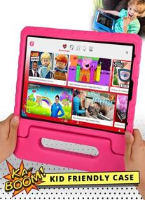 img 2 attached to 🧸 Cooper Dynamo Rugged Kids Case for iPad Pro 11 2020/2018 - Protective Foam Cover, Stand, Handle, Pencil Charge Slot - Pink