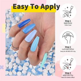 img 2 attached to HOCRES Gel Nail Polish Set- Summer Sky Blue Collection: 6 Trendy Shades for Beautiful Blue Nail Art - Soak Off UV LED Lamp Gel Nail Kit, Perfect for DIY Manicure at Home - 7.5ml