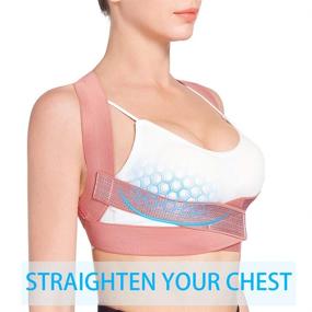 img 2 attached to 👩 CADIFET Women's Posture Corrector: Adjustable Upper Back Brace for Chest Support, Straighten Posture Bra - Back, Neck, Shoulder Upright Straightener