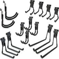 🔧 maximize garage storage with 14-pack slatwall hooks and hangers: multi-size slat wall accessories logo