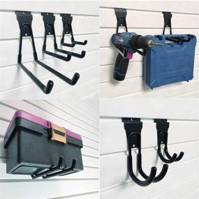 img 3 attached to 🔧 Maximize Garage Storage with 14-Pack Slatwall Hooks and Hangers: Multi-Size Slat Wall Accessories