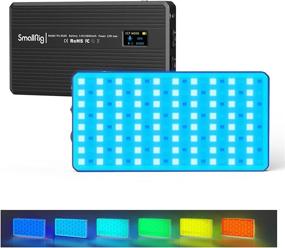 img 4 attached to Маленький фонарь панели с изменяемыми цветами RGB 360° SmallRig с шаровой головкой, аккумулятором емкостью 3800 мАч, портативным фотоосвещением, диммируемой светодиодной панелью с ЖК-дисплеем 2500K-8500K - модель 3157.