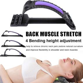 img 2 attached to 🌸 Neck and Shoulder Relaxer with Cervical Traction Device - Magical Pillow for Neck and Shoulder, Back Massager with 3 Adjustable Settings, Ultimate Support and Relaxation