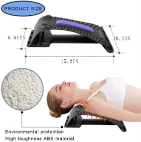 img 3 attached to 🌸 Neck and Shoulder Relaxer with Cervical Traction Device - Magical Pillow for Neck and Shoulder, Back Massager with 3 Adjustable Settings, Ultimate Support and Relaxation