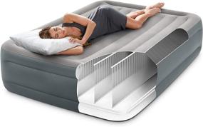img 2 attached to 🛏️ Intex Dura-Beam Plus Series Essential Rest Airbed - Queen Size, 18" Bed Height, Internal Electric Pump (2021 Model)