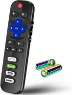 🔒 omaic universal remote control rc280: perfectly compatible with all tcl roku smart tvs, led, hd, and 4k tvs, featuring netflix, hulu, roku channel, and espn buttons - excludes roku stick or player logo