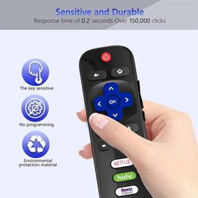 img 1 attached to 🔒 OMAIC Universal Remote Control RC280: Perfectly Compatible with All TCL Roku Smart TVs, LED, HD, and 4K TVs, Featuring Netflix, Hulu, Roku Channel, and ESPN Buttons - Excludes Roku Stick or Player