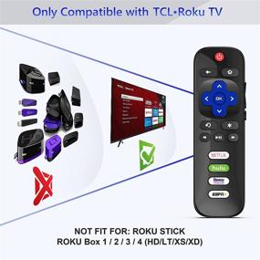 img 3 attached to 🔒 OMAIC Universal Remote Control RC280: Perfectly Compatible with All TCL Roku Smart TVs, LED, HD, and 4K TVs, Featuring Netflix, Hulu, Roku Channel, and ESPN Buttons - Excludes Roku Stick or Player