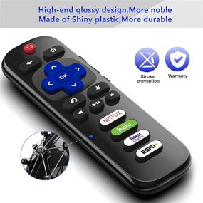 img 2 attached to 🔒 OMAIC Universal Remote Control RC280: Perfectly Compatible with All TCL Roku Smart TVs, LED, HD, and 4K TVs, Featuring Netflix, Hulu, Roku Channel, and ESPN Buttons - Excludes Roku Stick or Player