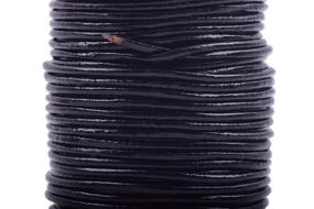 img 2 attached to 🔌 Premium KONMAY 2.0mm Black Soft Round Real Jewelry Leather Cord - 25 Yards