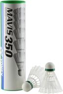 🏸 yonex mavis 350 white medium speed (1/2 dz tube): premium shuttlecocks for consistent flight and durability логотип