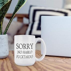 img 1 attached to 🎉 Fun and Whimsical No Hablo Funny Quote Coffee Mug: Hilarious Gag Gift for Everyone! White 16oz Ceramic Cup