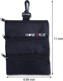 img 3 attached to 🏌️ 3 Pieces Golf Tee Pouch with Clip for Golf Tee and Balls – Multi-Pocket Hand Bag Tote for Golfers, including Valuables Pouch