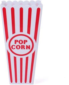 img 1 attached to 🍿 Tebery 20 Pack Open-Top Popcorn Boxes: Reusable Movie Theater Style Containers - 7.7" Tall x 4" Square