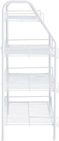 img 3 attached to 👠 Rubbermaid 4-Tier Stackable Wire Shoe Rack: White, Easy Assembly, Bedroom/Closet Organization Shelf