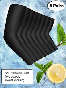 img 3 attached to 🌞 8 Cooling Sun Sleeves with Finger Coverage for Arms - Arm Cover