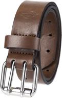 dickies leather double prong belt: stylish and durable belts for men and boys logo