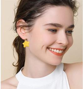 img 3 attached to 🐠 Set of 5 Funny Fish Biscuit Shaped Dangle Earrings - Creative Fashion Jewelry Gifts for Women and Girls