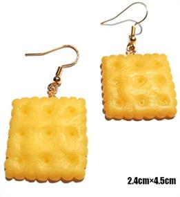 img 1 attached to 🐠 Set of 5 Funny Fish Biscuit Shaped Dangle Earrings - Creative Fashion Jewelry Gifts for Women and Girls