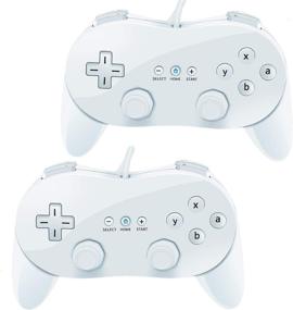 img 4 attached to 🎮 VOYEE Classic Controller 2-Pack: High Compatibility Wired Pro Controllers for Nintendo Wii Console (White_White)