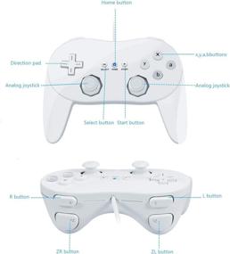 img 3 attached to 🎮 VOYEE Classic Controller 2-Pack: High Compatibility Wired Pro Controllers for Nintendo Wii Console (White_White)