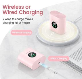 img 2 attached to MIFA Беспроводные наушники True Wireless Earbuds: TWS наушники Bluetooth с стереозвуком, 30 часов воспроизведения, беспроводное зарядное устройство и дисплей уровня заряда. Устойчивые к поту двухканальные наушники Bluetooth 5.0 с встроенным микрофоном для спорта.