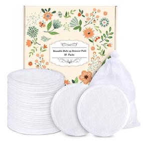 img 4 attached to ProCIV Reusable Makeup Remover Cotton Pads 18 Pack: Eco-Friendly Bamboo Pads for All Skin Types - Washable & Organic, Toner with Laundry Bag - Perfect Christmas Gift