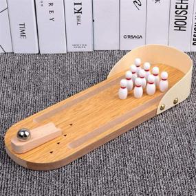 img 2 attached to Mini Bowling Game: Engaging Indoor Office Decor and Classic Desk Ball Set for Kids and Adults - Ideal Fun Party Favor and Family Entertainment - Perfect Gift for All Ages!