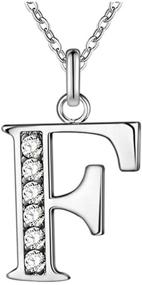 img 1 attached to Silver Plated Alphabet Pendant Necklace - Outerunner Personalized Charm, Ideal Gift Option