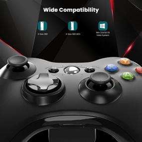 img 3 attached to 🎮 YCCSKY Wireless Controller for Xbox 360: 2.4GHZ Gamepad Joystick for Xbox 360 Slim and PC (Windows 7/8/10) - Black