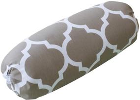 img 3 attached to 🔘 Mabel Home Ironing Board Cover – 100% Cotton, 54x15 Inches – Light Brown/White Patterned