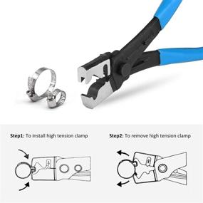 img 2 attached to 💪 Мощные пассатижи WISEPRO Heavy Duty Clic и Clic-R для хомутов шлангов с вращающимся карданным валом для многоразового использования под разными углами и с уплотненными хомутами шлангов.