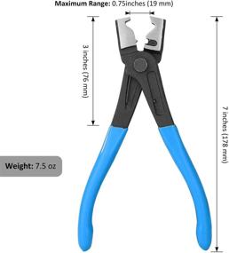 img 3 attached to 💪 Мощные пассатижи WISEPRO Heavy Duty Clic и Clic-R для хомутов шлангов с вращающимся карданным валом для многоразового использования под разными углами и с уплотненными хомутами шлангов.