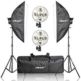 img 2 attached to 📸 Emart Softbox Photography Lighting Kit, 2250W Continuous Lighting Photo Studio Softbox 20x28, Pack of 10 E27 Video Lighting Bulbs