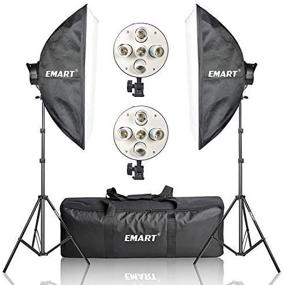 img 4 attached to 📸 Emart Softbox Photography Lighting Kit, 2250W Continuous Lighting Photo Studio Softbox 20x28, Pack of 10 E27 Video Lighting Bulbs