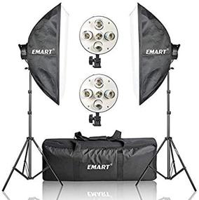img 3 attached to 📸 Emart Softbox Photography Lighting Kit, 2250W Continuous Lighting Photo Studio Softbox 20x28, Pack of 10 E27 Video Lighting Bulbs