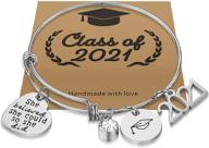 🎓 haoze graduation gifts 2021: college & high school graduation bracelet for her - she believed she could so she did inspirational gift for sister & best friends logo