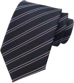 img 1 attached to 👔 Elfeves Striped Patterned Neckties - Premium American Men's Accessories Featuring Cummerbunds & Pocket Squares