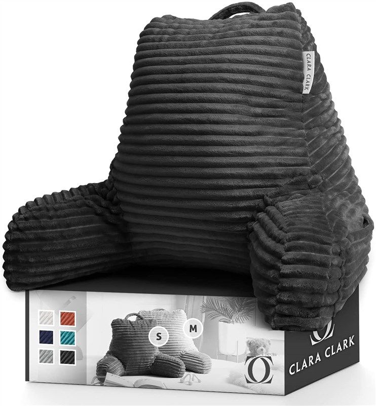 striped reading pillow support shredded 로고