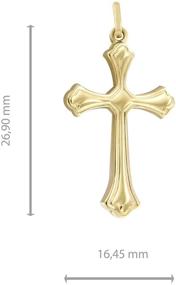 img 3 attached to 🛐 Lucchetta Premium Orthodox Cross Pendant: Solid 14k Gold, 1x0.67 inches - for Men, Women, Teen Boys & Girls (CR2218)