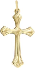 img 4 attached to 🛐 Lucchetta Premium Orthodox Cross Pendant: Solid 14k Gold, 1x0.67 inches - for Men, Women, Teen Boys & Girls (CR2218)