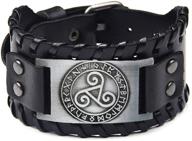🐢 turtledove viking bracelet celtic triskelion - triple spiral triskele swirl nordic amulet - medieval futhark jewelry: unveiling ancient norse symbolism logo