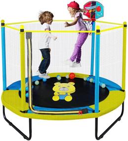 img 4 attached to 🏀 Enhance Your Trampoline Fun with an Enclosure Basketball System