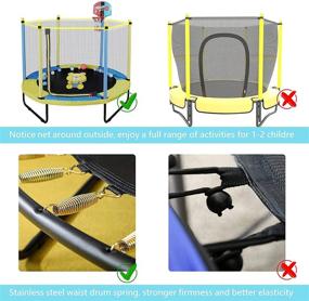 img 2 attached to 🏀 Enhance Your Trampoline Fun with an Enclosure Basketball System