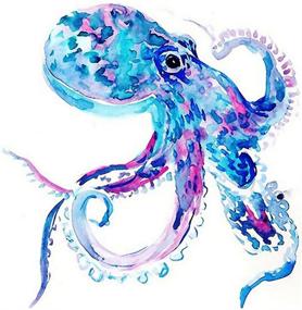 img 4 attached to 🎨 Dive into Creativity with DIY 5D Diamond Painting: Full Drill Colourful Octopus Oil Painting Kit for Home Wall Decor